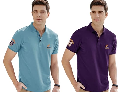 Image of Noble Monk Men's Cotton Blend Regular Fit Polo T-Shirt