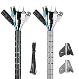 【Seguro, Flexible y Reutilizable】El Organizador Cables Hecho de material de PE, no tóxico e insípidoes, muy flexible, pueda girar en cualquier ángulo de acuerdo a su necesidad. El Organizador Cables es esencial para proteger a su bebé de los peligros y proteger sus cables de una mascota curiosa, lo que le brinda un entorno de trabajo y vida seguro, cómodo y agradable.
