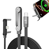 USB C to Lightning Cable with Built-in Phone Stand, MFi Certified 30W PD Fast Sideways iPhone Charger, 90 Degree Type C to Lightning Cable, 2 in 1 Invisible Holder Charger Cable for iPhone 14-5, iPad