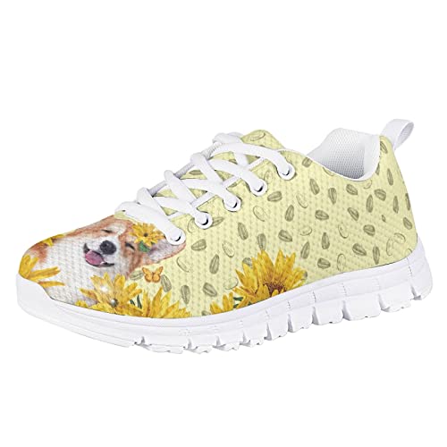 Yzaoxia Girls Tennis Shoes Size 11-5 Lightweight Running Sneakers Breathable Walking Shoes