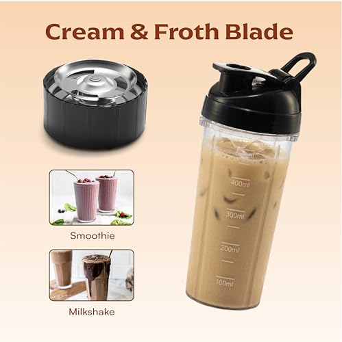Image of Cookwell Bullet Mixer Grinder (5 Jars, 3 Blades, Silver) - Copper, 600 Watts - 2 Year Warranty