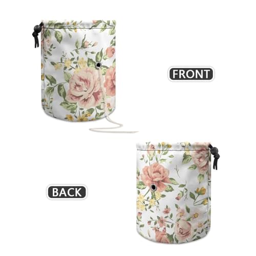 Image of Sellikakes Bright Flower Yarn Bag Knitting Storage Bag, Small Crochet Bag Knitting Organizer Yarn Storage Knitting Bags, Store Skein Ball, Needles Accessories