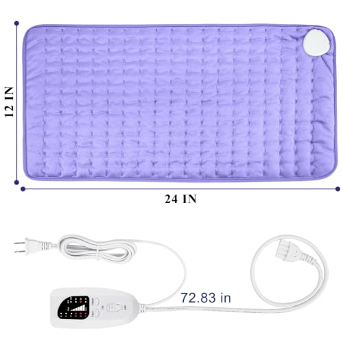 Image of Electric Heating pad for Back Neck Shoulder Knee Arms Legs- Electric Heat Pads with 6 Heat Settings & Auto Shut Off &Dry /Moist Heat Heating Pad for Birthday Mother Father Girl Men Women