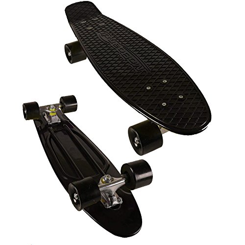 MoBoard Monopatín Completo de Estilo clásico, 55,88 cm, Color Negro