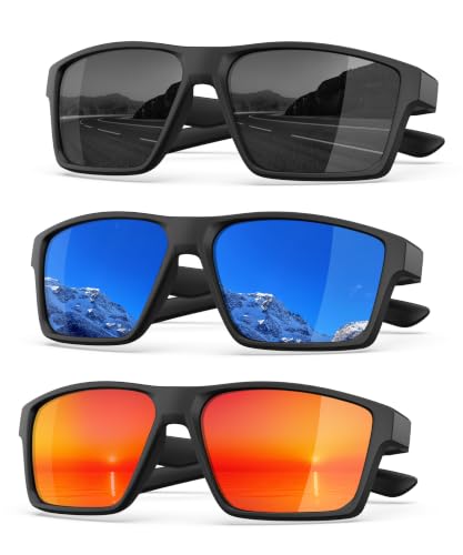Image of KALIYADI Sports Mens-Sunglasses Women Polarized-Sunglasses-Men: Sun Glasses with UV400 for Driving Running Cycling