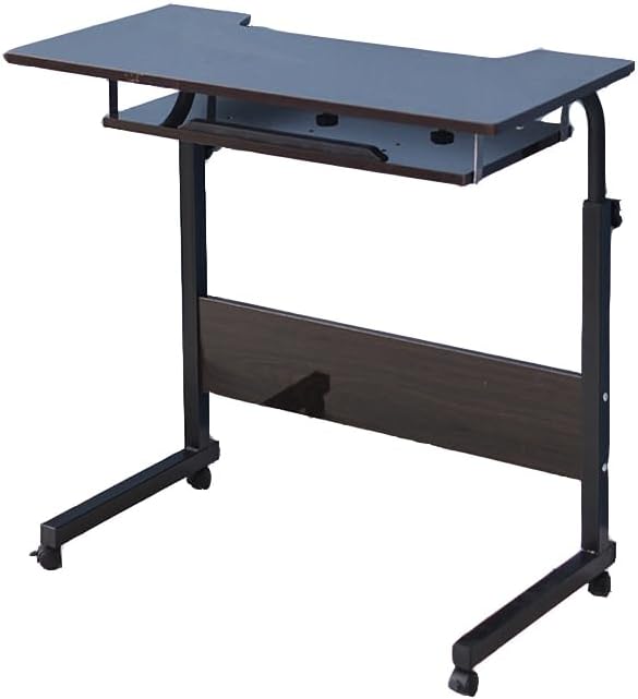 [SPobeap] デスク サイドテーブル ベッドサイドテーブル 可移動ナイトテーブル ソファサイドテーブル 高さ調節可能 キャスタ