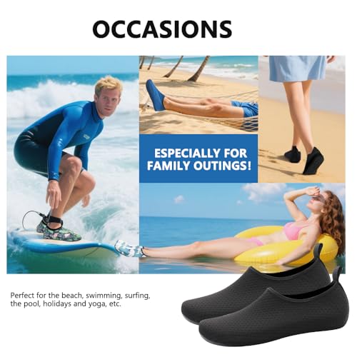 Image of Water Shoes for Women Men Quick-Dry Barefoot Aqua Socks Swim Pool Non Slip Surf Yoga Exercise Outdoor Trave Essentials