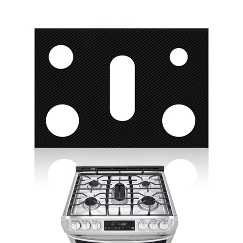 Stove Top Covers for Gas Burners,Non-Stick Stove Guard, Samsung Gas Stove, Reusable Stove Covers (Black, 1-PACK)