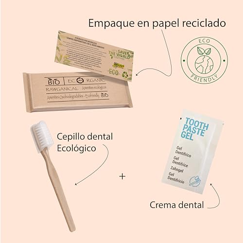 Dental Set, Zahnbürste und Zahncreme| Öko Dental-Set einzeln verpackt| Für Hotels, Reisen und Events|Zahnpflege Sets| 50 Stück – Bild 4