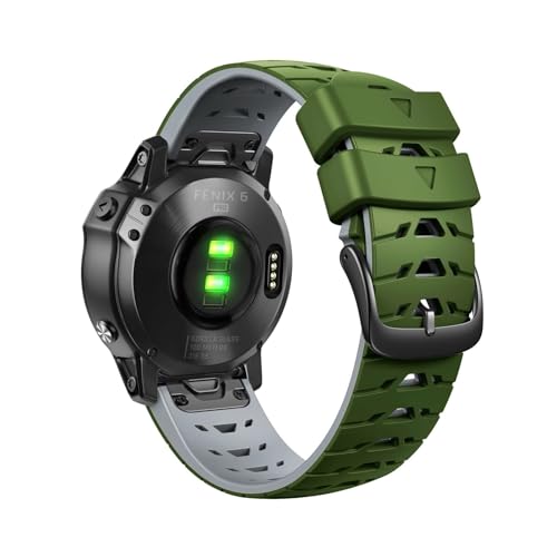 [PLYYQZM] 22mm �V���J�Q���x���g��v���Ƀ����[�X���܂��BGar min �ɍ��� Fenix8 47mm Fenix7�{�\2 Fenix6 Pro GPS Forerunner 945 MARQ�V���[�Y�ɓK�p(Darkgreen grey,Fo