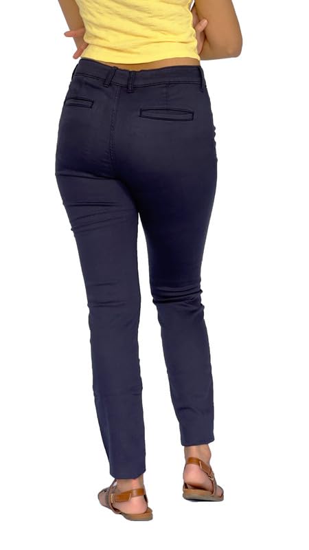 RDL Stretch Cotton Chino Pants for Women - Straight Leg Slim Fit Womens Chinos for Casual Wear3