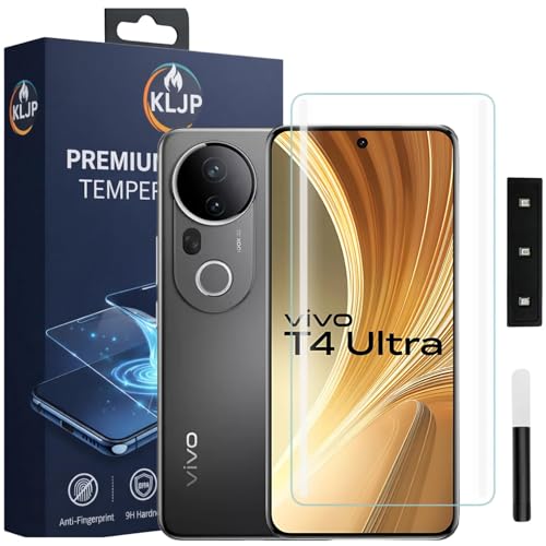 Image of Advance HD+ UV Tempered Glass Screen Protector For Vivo T4 Ultra 5G (Pack of 1) Full Adhesive UV Curved Screen Protector Case Friendly HD Clarity with installation kit