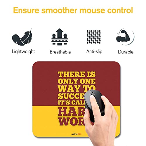 Image of Rectangle Mouse Pad, Anti Slip Rubber There is Only One Way to Success It's Called Hard Work Mousepads Desktops Gaming Mouse Mat Customized Designed for Home and Office, 8.6 X 7.08 Inches