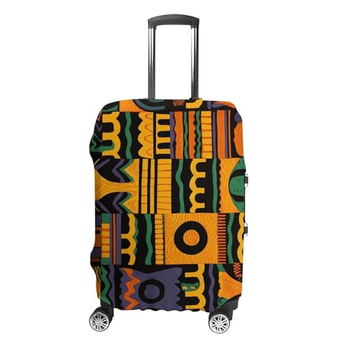 Carry on Luggage Cover African Ethnic Pattern Suitcase Covers for Luggages Tsa Approved Travel Luggage Sleeve Protector Elastic Suitcase Protector Anti-Scratch Washable Fits 19-30 Inch Case -XL