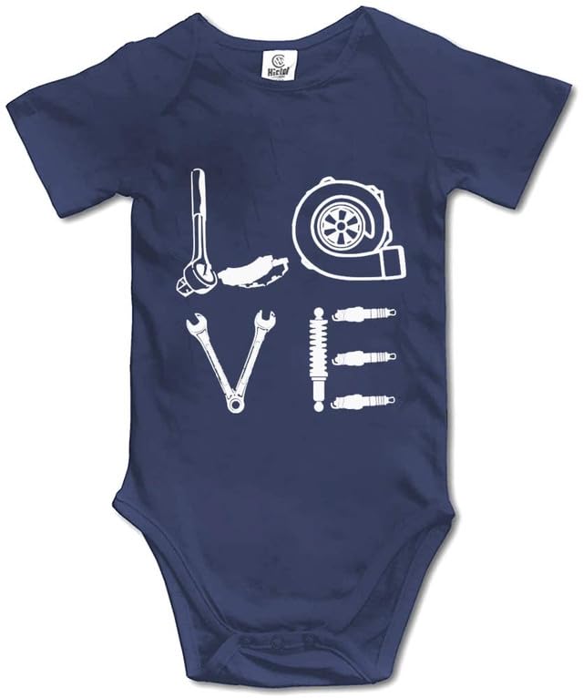 Love Mechanic Life Baby Bodysuit Romper Unisex Short Sleeve Onesie