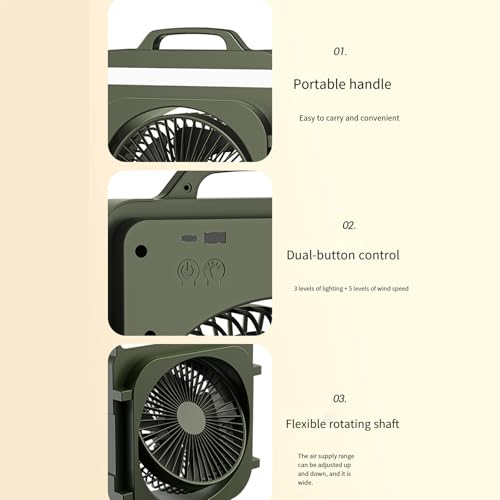 Ventilateur de bureau portable Bottone idéal pour table multifonctionnelle - 7