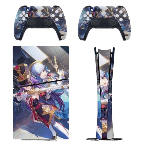 PS5 Slim �f�W�^���� �X�L���V�[�� Genshin Impact ���_ �_������ PlayStation 5 �ی�X�e�b�J�[ ���^�X�L�� �ی�V�[�� �S�ʕی� ���ʑΉ������ʑΉ� �ϋv�� �w��/��/����/�ق���h�~ ���B�� �C�A�[�� �U�M�ǂ� ��G