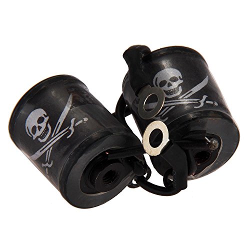 Pair Tattoo Machine Gun 10 Wraps Coils Parts Supply Skull Pirate