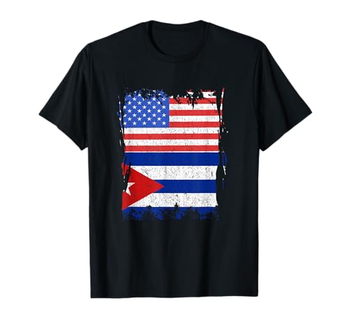 Cuba Cuban Roots USA America Cuban Pride Drapeau cubain T-Shirt