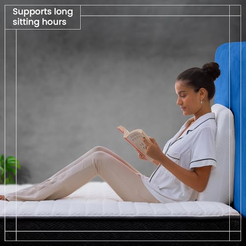 Image of Duroflex Core Align Wedge Orthopedic Pillow | Dual-Layer Memory & HR Foam | Anti-Reflux, Anti-Snoring & Posture Support | Washable Cover | Non-Slip Base | (18 x 7 Inch, White) | 1 Year Warranty