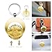 Anwlki Saint Christopher Coin St Christopher Medal Religious Challenge Coin Bless Safety Gift with Lucky Coin Exquisite Display Stand and Coin Holder Keychain Storage (Gold)