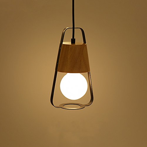 Plafond en bois SOID lustre LED moderne dôme métallique d'exception