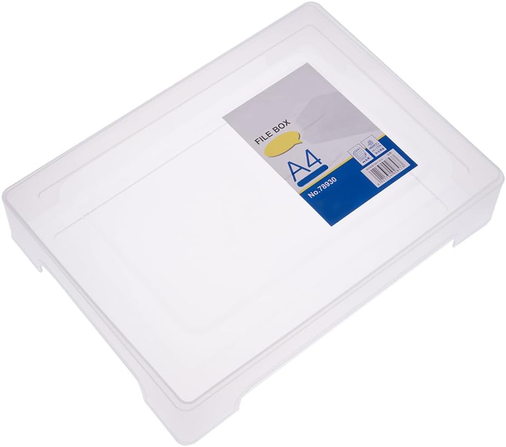 Transparent Plastic A4 File Box Document Organizer for Office Storage Lightweight and Portable File Folder, Paper Organizer, Document Box