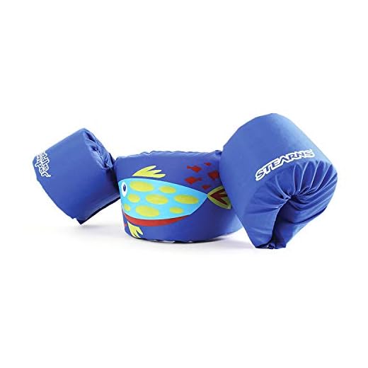 STEARNS Original Puddle Jumper Kids Life Jacket | Life Vest for Children, Blue Fish, 30-50 lb
