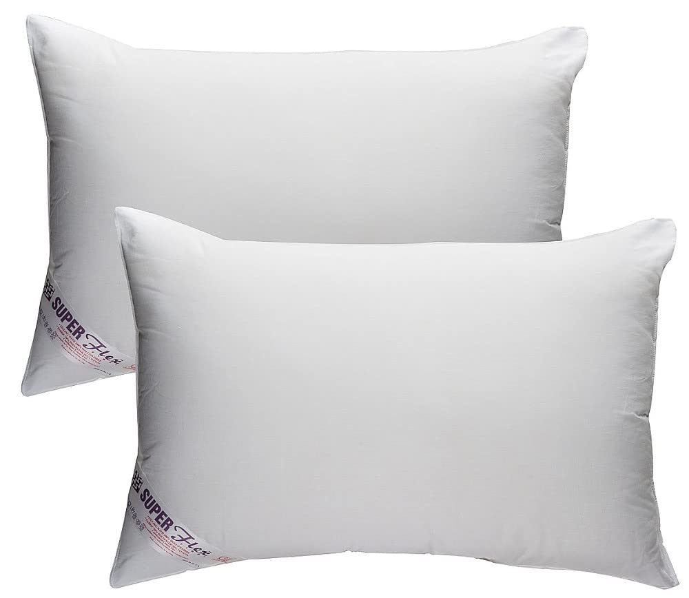 Charlotte Andersen Superflex Pillows Pack Of 2 Super Bounce Filling Non Allergenic Cotton Blended Fabric