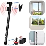 Upgraded Door Security Bar & Sliding Patio Bar with Alarm, Adjustable Window Jammer - Heavy Duty Door Stopper for Home, Apartment, Travel