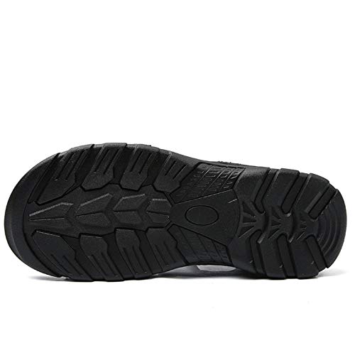 Gospt Men's Adjustable Three Strap Athletic River Sandals Shoes with Hook and Loop Closures Flat3