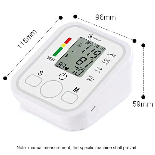 Image of Digital Blood Pressure Monitor with Large Display, Automatic Upper Arm BP Machine with Pulse Rate Detection, Memory Function & WHO Indicator - Home & Clinical Use