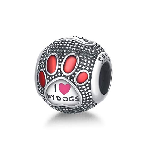 Charm perro plata esterlina 925 para recordar siempre a tu mascota en tu pulsera diaria