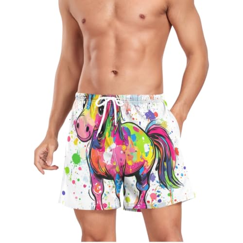 Pantalones cortos de natación que secan rápido con entrepierna anti-rozaduras para hombre