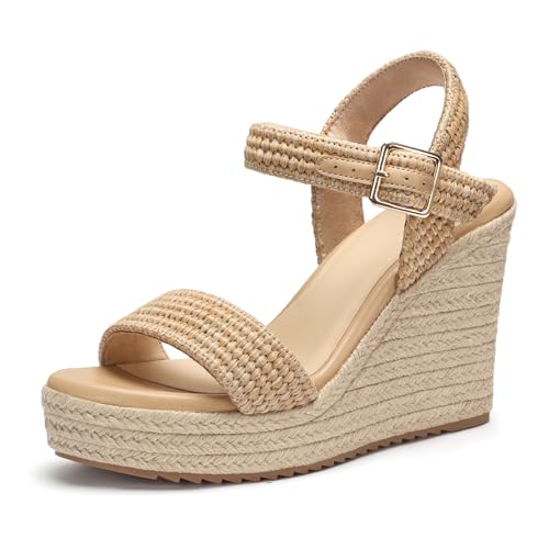 Image of VICKI.VICKI Women's Platform Sandals Wedge Ankle Strap Open Toe Sandals