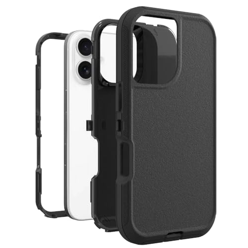 Image of Rugged Case Compatible with iPhone 17 | Heavy-Duty Shockproof Protective Cover, Black