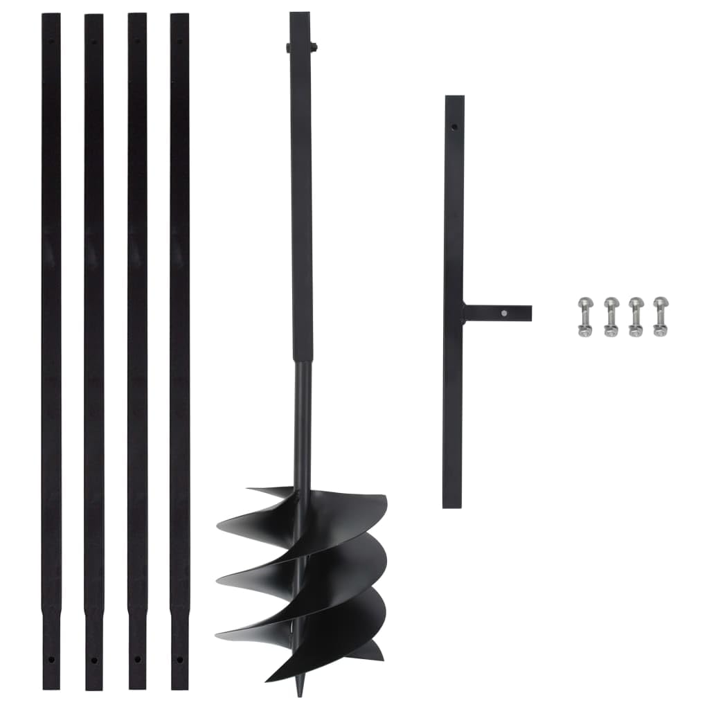 SKM Ground Drill with Handle 250 mm with Extension Tube 4 m Steel (Weight-19KG)