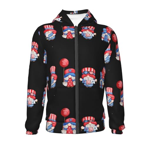 Cute Gnome Kid Hoodies Boys Zip Up Sweatshirts Girls Pullover with Pocket2