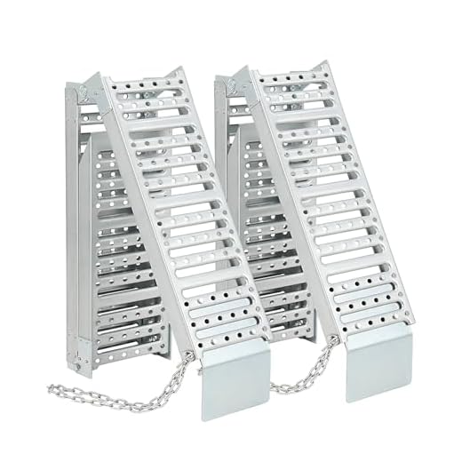 Sturdy Tri-Foldable Lawn Mower Ramps