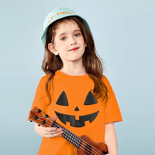 Toddler Little Boy Girl Halloween Shirt Kid Pumpkin Face Glow in The Dark Skeleton Truck Tshirt Short Sleeve Tee Top3