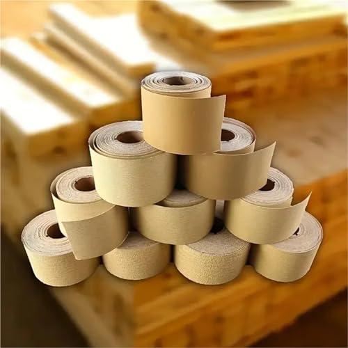 Lija autoadhesiva en rollo de grano 60 para lijado de madera y metal 6