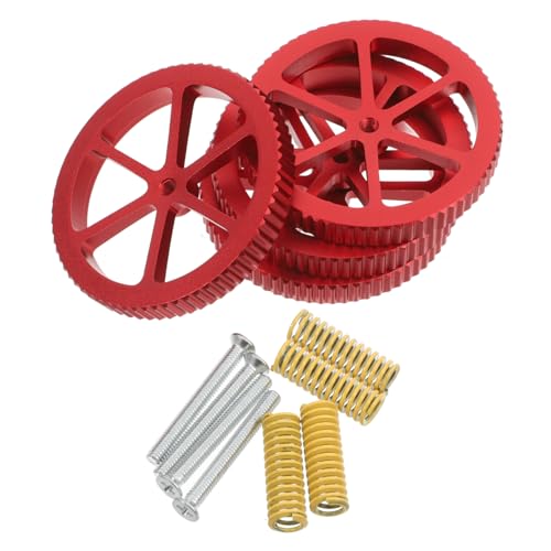 Gatuida 3d Printer Leveling Nut Set with Compression Springs, Hand Twist Adjustment, Plastic and Iron Replacement Part f
