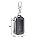 BAKUN Two-Sides Mini Genuine Leather Car Key Chain Holder Wallet Case, Key Holder Key Organizer Wallet(Black)