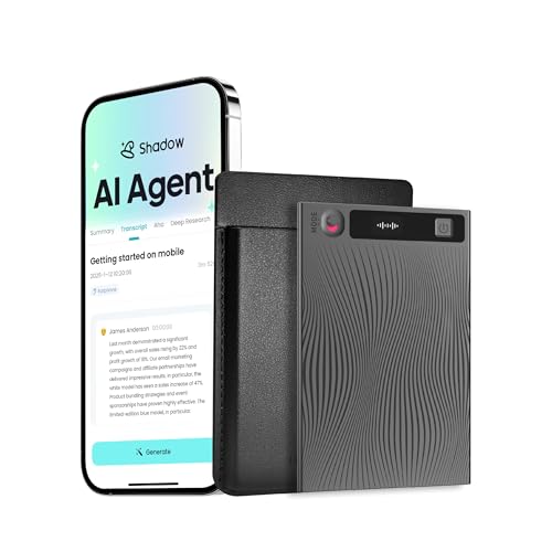 Mobvoi TicNote AI Voice Recorder 64GB Memory Note Recorder w/Case App Control 120+ Languages...