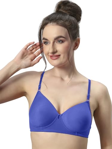Image of SONARI Wire Free Padded Bra | Medium Padding for Support, Medium Coverage, Soft Cotton Polyester Material, Adjustable Straps with Hook & Eye Closure, Wash Only - 007