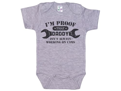Image of Ebenezer Fire I'm Proof That Daddy Isn't Always Working On Cars/Mechanic Onesie/Super Soft Bodysuit