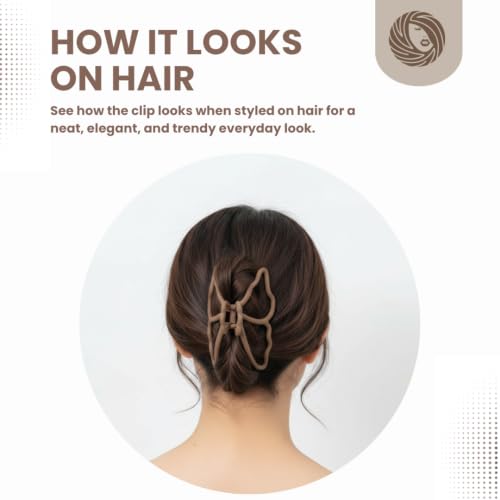 Image of Hair Claw Clips for Women and Girls | 4 Pc Large Strong Grip Matte Jaw Clip