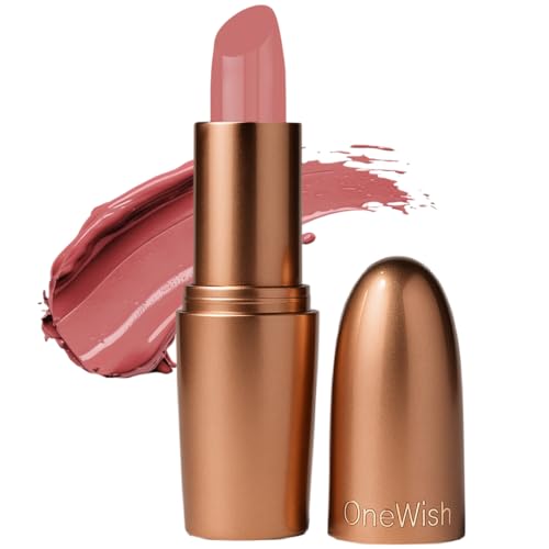 Image of One Wish Creamy Matte Lipstick Long Lasting for Women - Barely There Shade 12 | Full Coverage | No Dryness | SPF | Vitamin E, Almond Oil & Shea Butter for Moisturising Lip | 8 Hrs Lasting | Smooth Finish | 3.8 gm