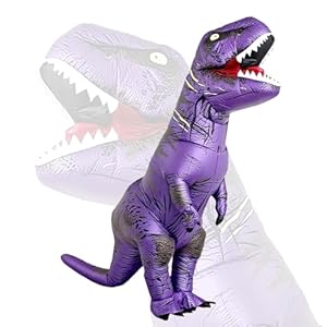 Eayaele Aufblasbare T-rex Kostüme Aufblasbare Dinosaurier Kostüm Erwachsene Tyrannosaurus Rex Anzug Karneval Party Dino Kostüm Männer Frauen (Lila)