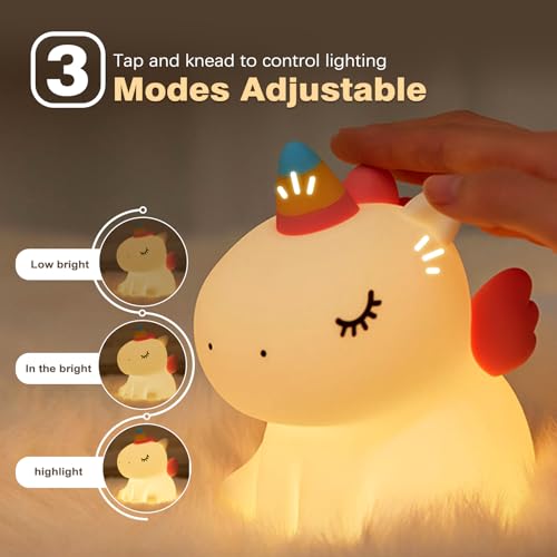 Lámpara de noche unicornio VTIGER LED recargable miniatura 2